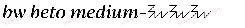 bw beto medium字体转换